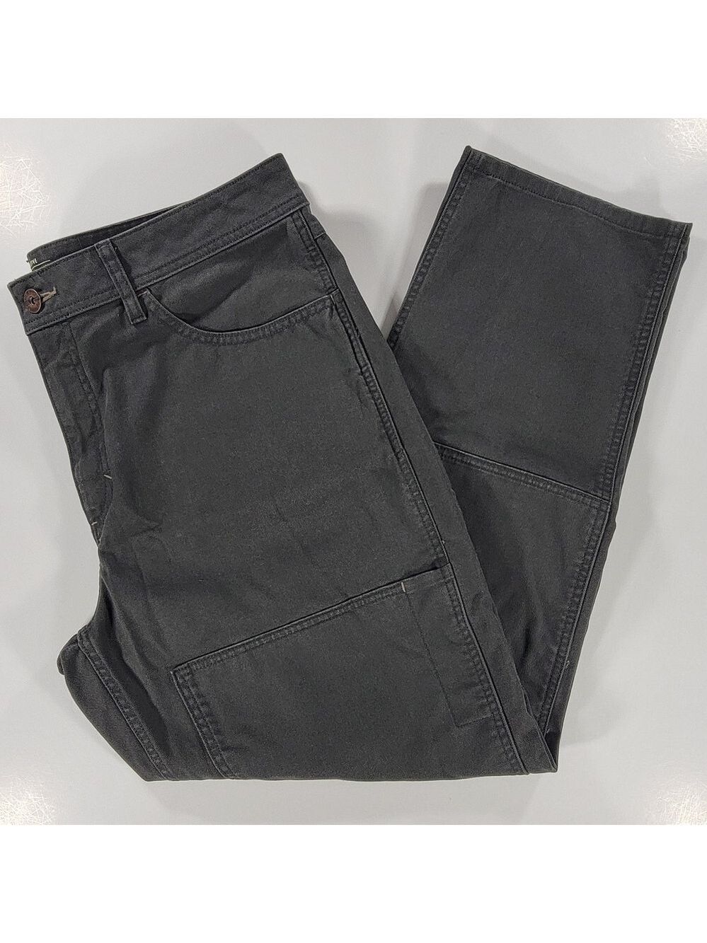 REI Pants Men's 38x30 Fits 30x28 Gray Campwell Carpenter Double Knee Canvas Work